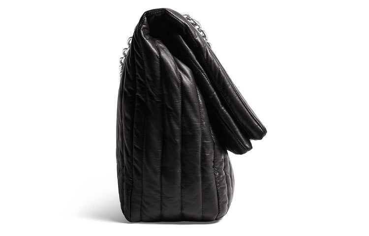 (WMNS) Balenciaga Monaco Large Chain Bag Quilted 'Black' 7659332AASE1000