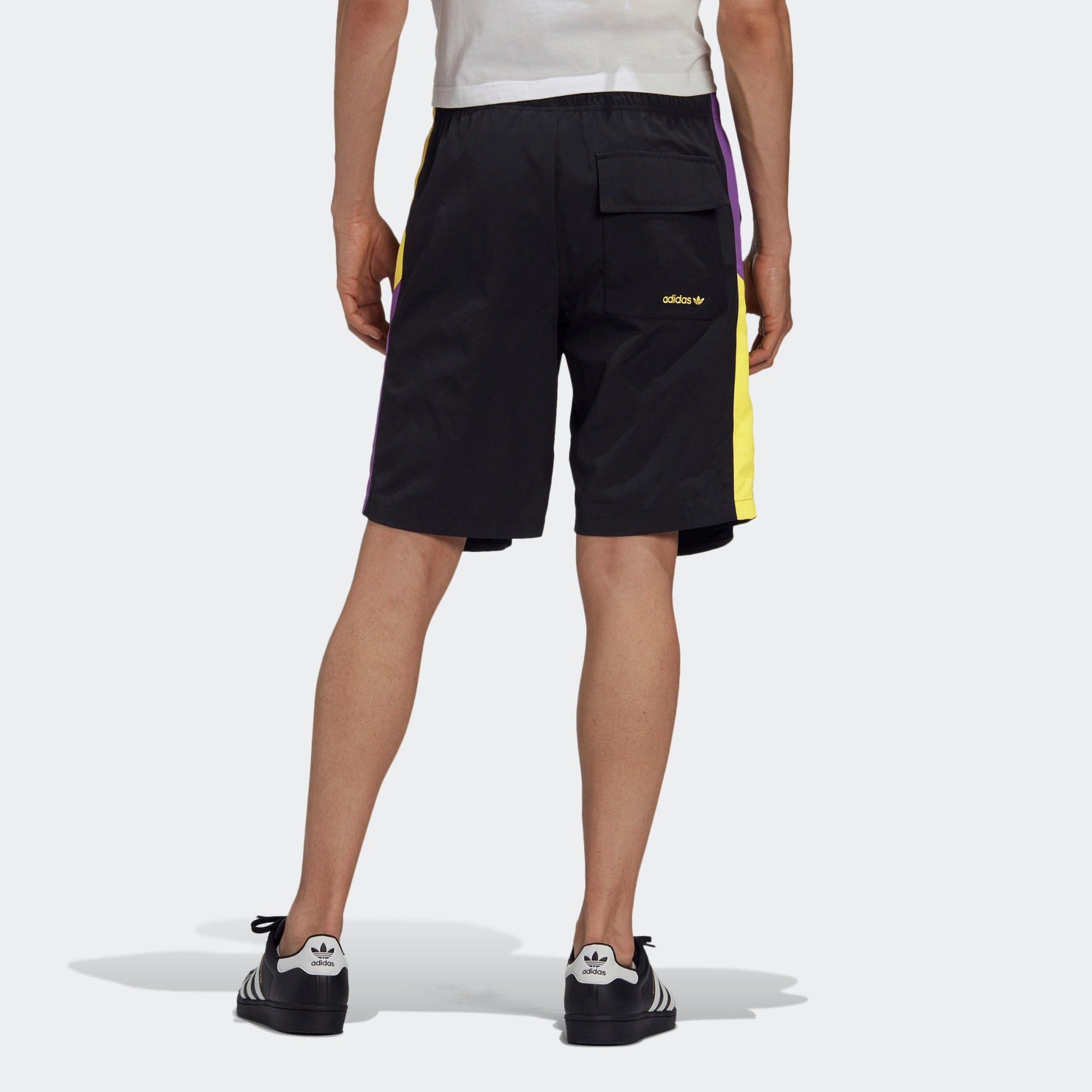 adidas originals Adiprene Short Multiple Pockets Contrasting Colors Cargo Sports Shorts Black GJ6759