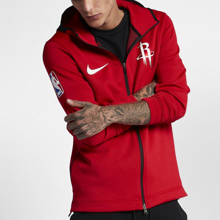 Nike Player Edition houston rockets Solid Color Zipper hooded Jacket Red 899843-657