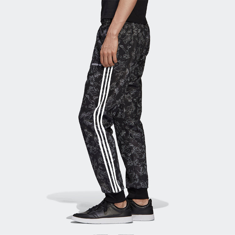 adidas x Disney Goofy Sst Tp Crossover Printing Sports Pants Black GD6028