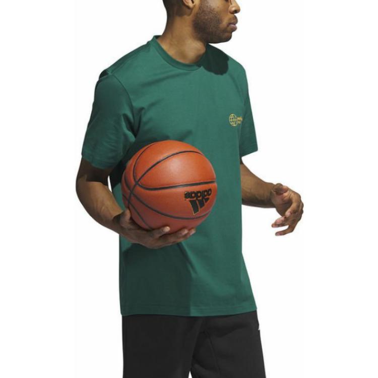 adidas Worldwide Hoops Graphic Tee 'Green' IM4615