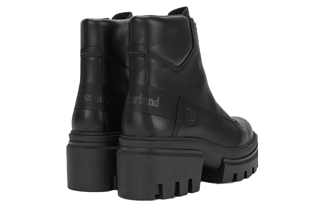 (WMNS) Timberland Everleigh Front-Zip Boot 'Black Nubuck' A5YJV