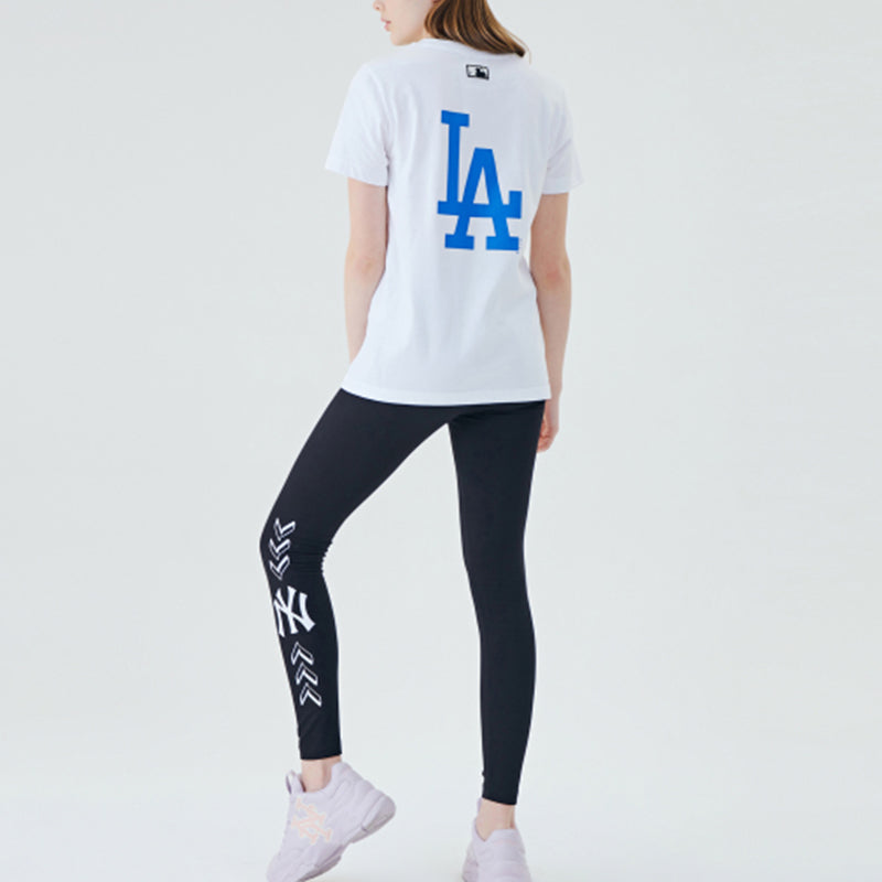MLB La Dodgers Los Angeles Dodgers Big Logo Round Neck Unisex White 31TS03031-07W