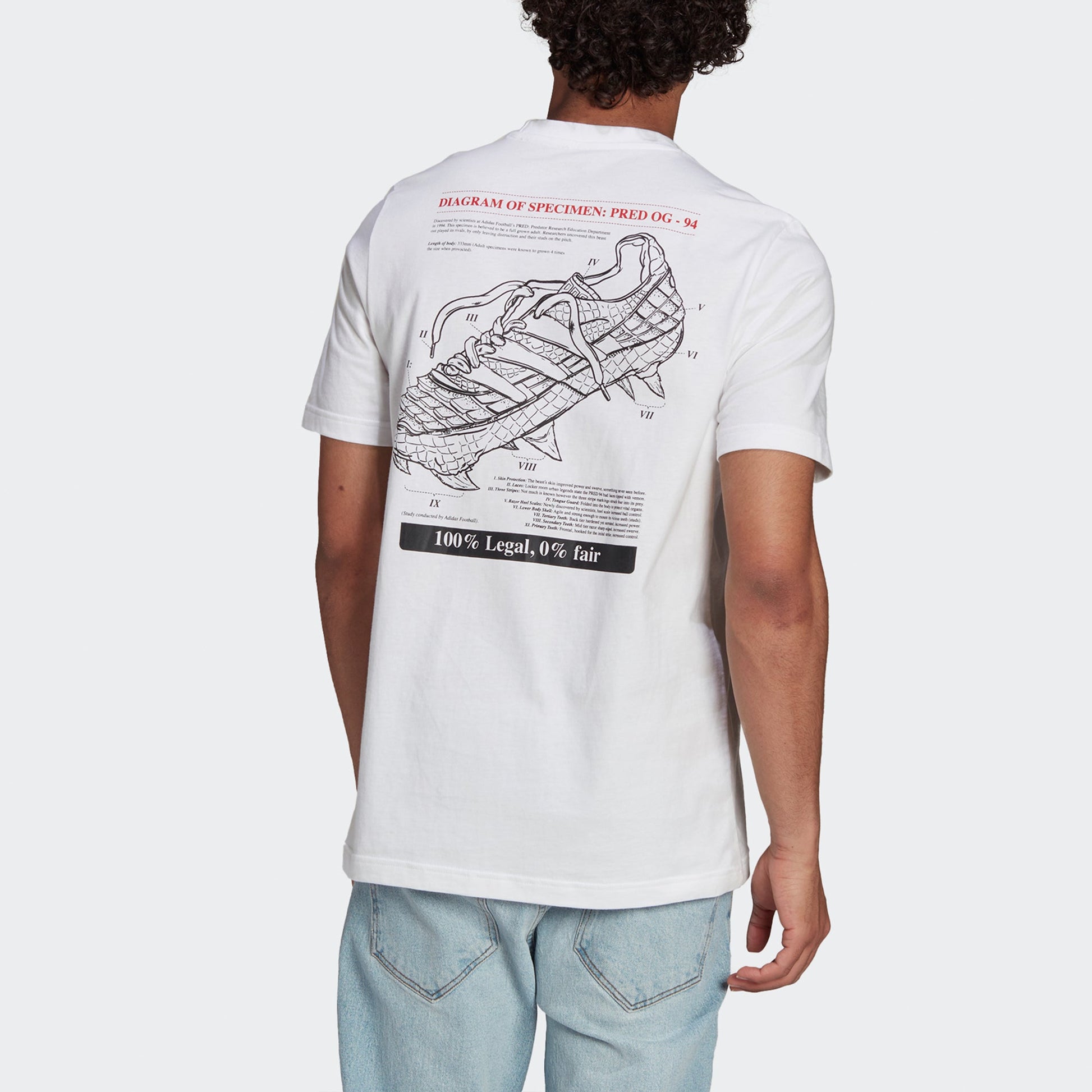 adidas Pred Tee 1 Back Printing Soccer/Football Sports Short Sleeve White GU3699
