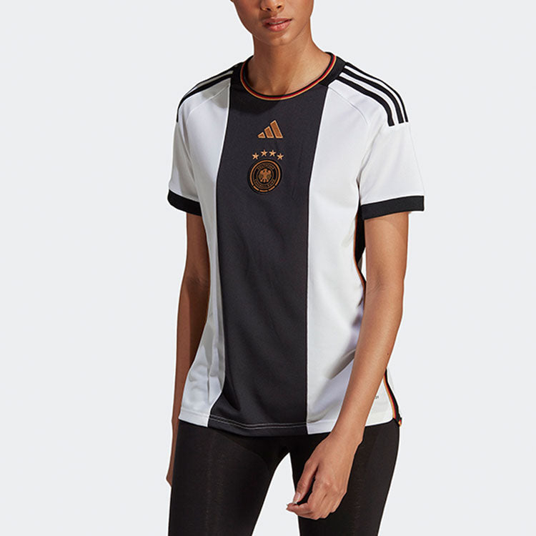 (WMNS) adidas Germany 22 Home Jersey Asia Sizing 'White Black' HF1474