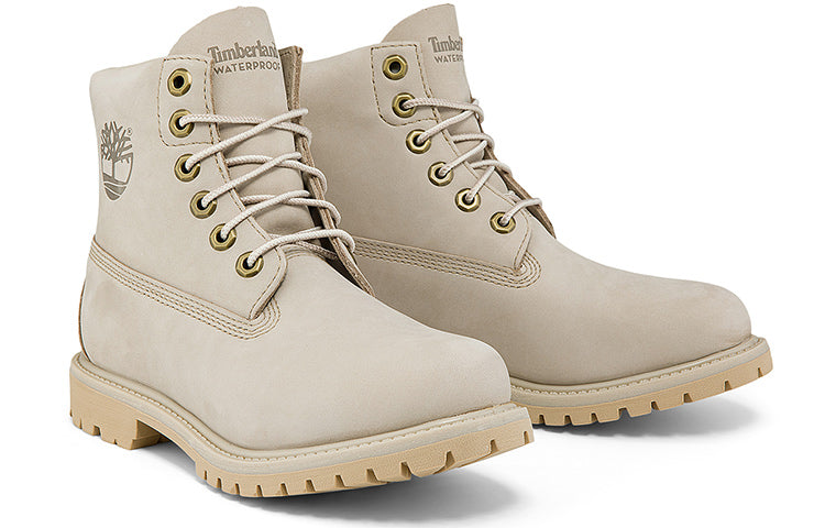 (WMNS) Timberland Paninara Collarless 6 Inch Wide Fit Waterproof Boots 'Light Grey Nubuck' A2M2SW
