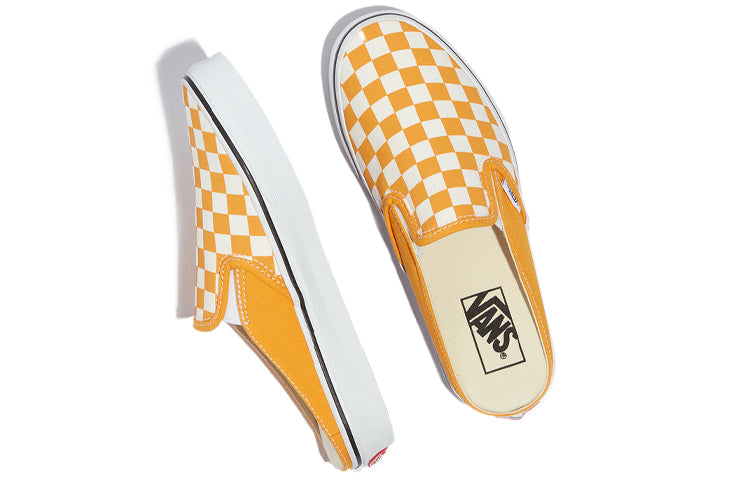 Vans Checkerboard Mule Slip-On Skate Sneakers 'Yellow White' VN0A4P3UWOF