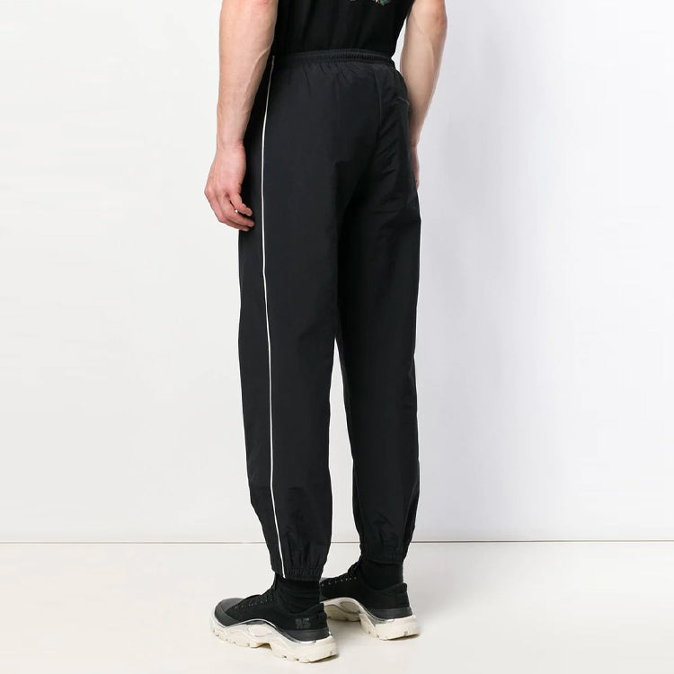 Men's Off-White Solid Color Side White Stripe Casual Pants/Trousers Black OMCA085R19C0102110001000