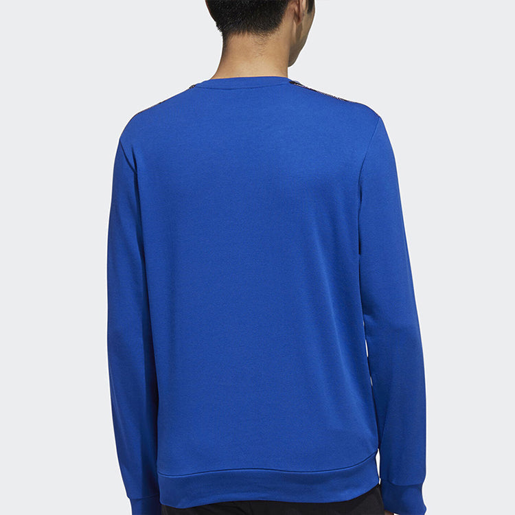 Men's adidas Round Neck Pullover Sports Blue GD5449