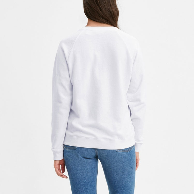 (WMNS) Levi's Logo Plus Fleece T-Shirt 'White' 29717-0120