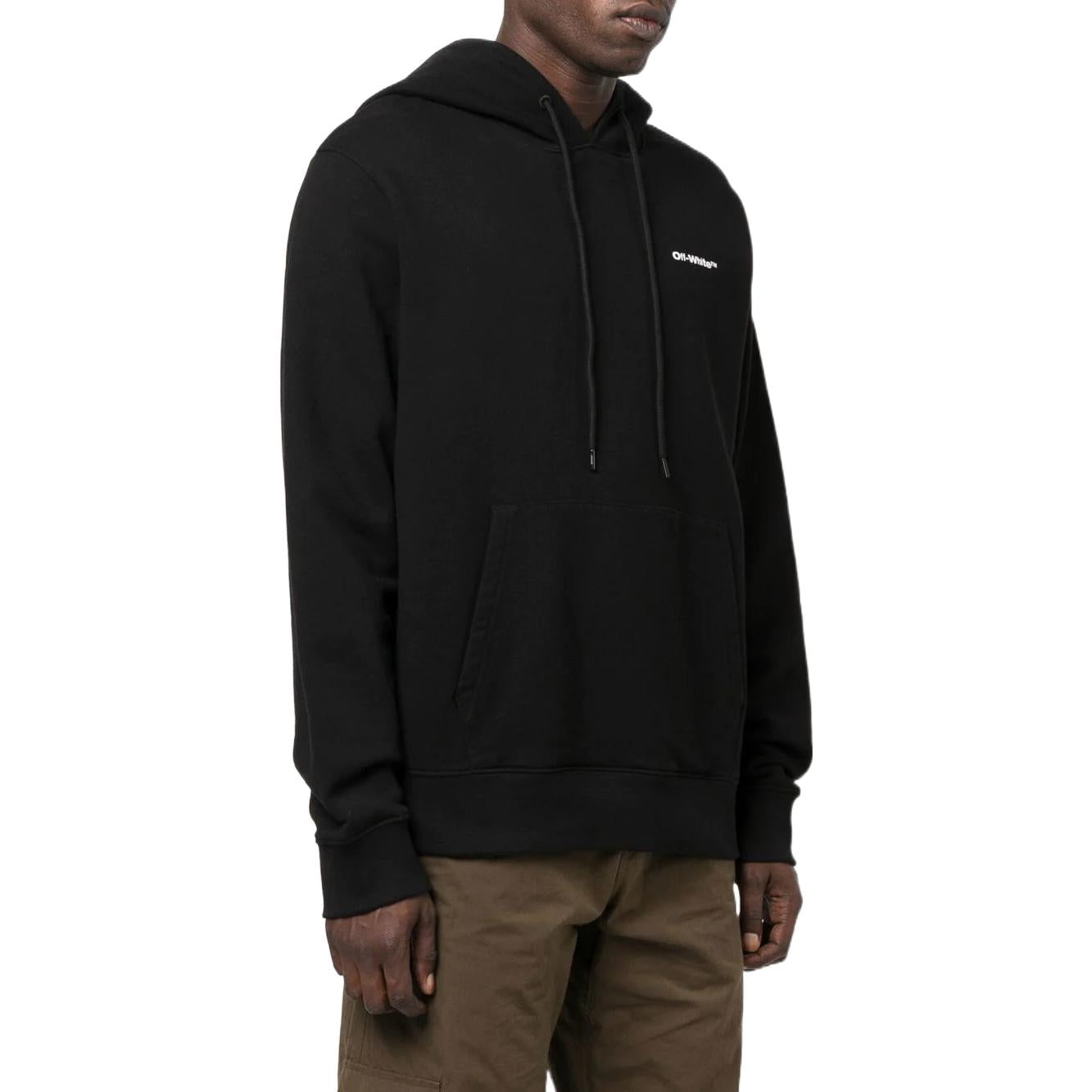 Men's Off-White FW22 Diagonal Stripes Printing Long Sleeves Black OMBB097F22FLE0151001