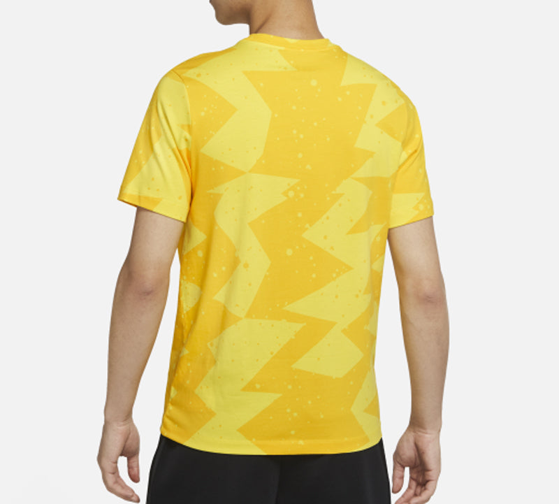 Air Jordan Printed Poolside Splash Ink Printing Short Sleeve Yellow CJ6216-728