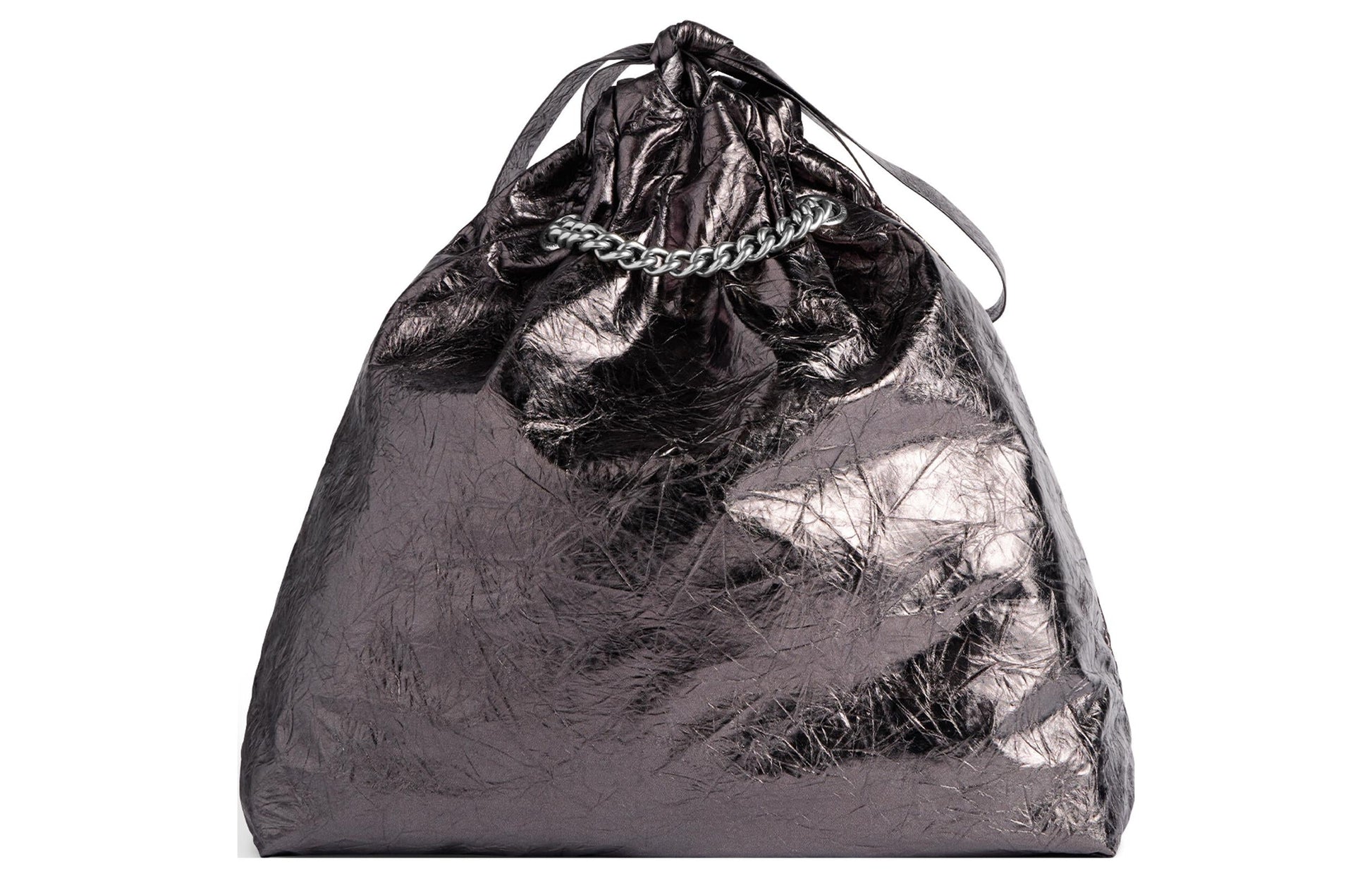 (WMNS) Balenciaga Crush Medium Tote Bag Metallized 'Grey' 7429412AATG1314