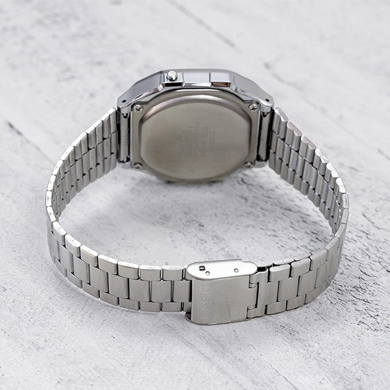 CASIO Quartz Waterproof Unisex Mens Silver Digital A164WA-1