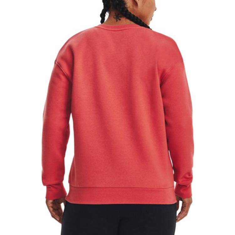 (WMNS) Under Armour Essential Fleece Crew Sweatshirt 'Red White' 1373032-638