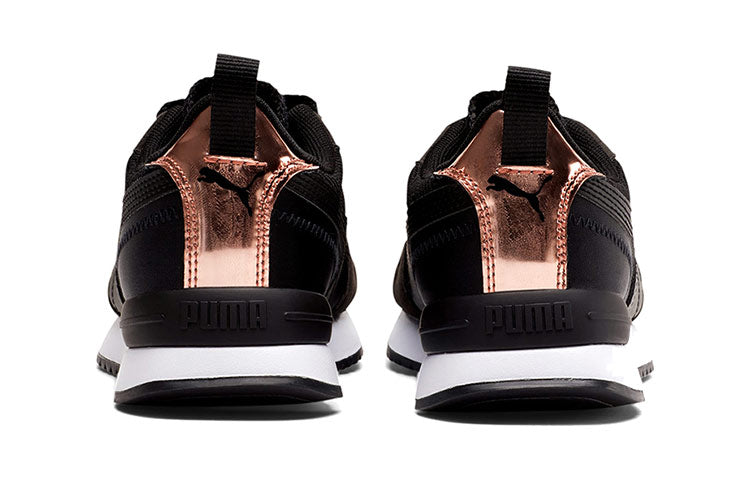 (WMNS) PUMA R78 Metallic Black/Gold 374489-01