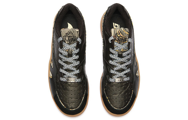 (WMNS) Li-Ning Deluxe Low 'Black White Khaki' AZGS046-3