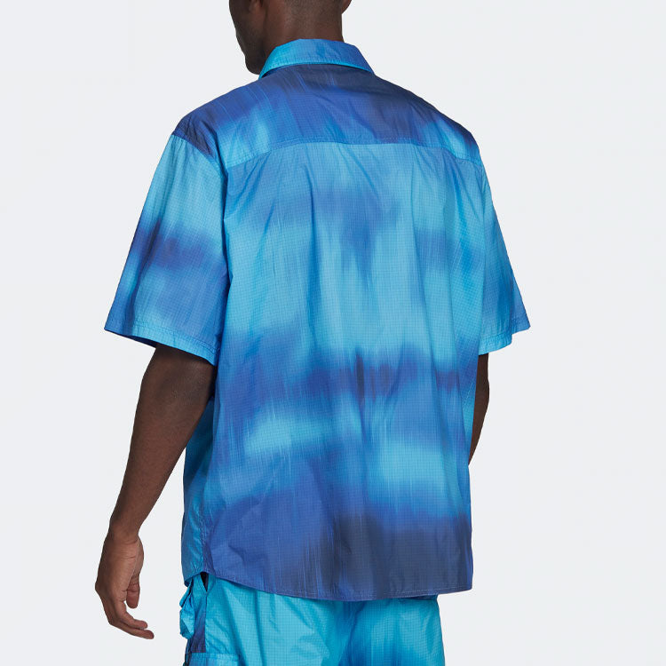 adidas Gradient Pocket Sports Short Sleeve Shirt Blue HD4809