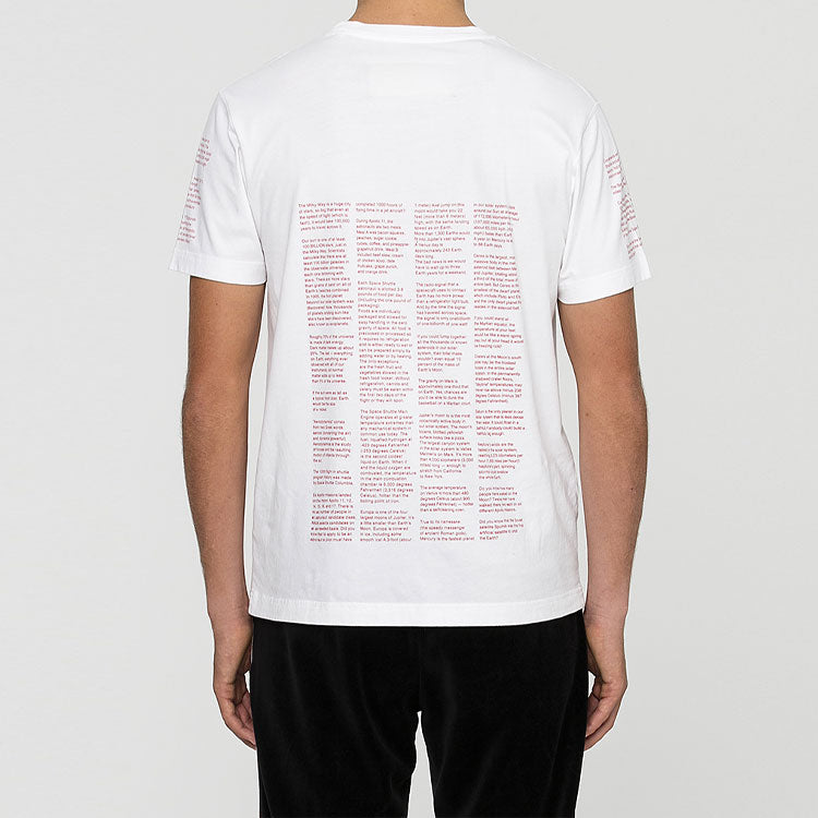 HERON PRESTON x NASA Crossover Alphabet Printing Short Sleeve Unisex White HMAA001F197600200188