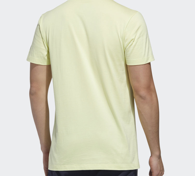 adidas neo Sports Round Neck Short Sleeve Yellow GJ9981