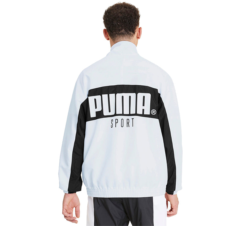 PUMA Printing Contrasting Colors Casual Sports Jacket White 597368-02