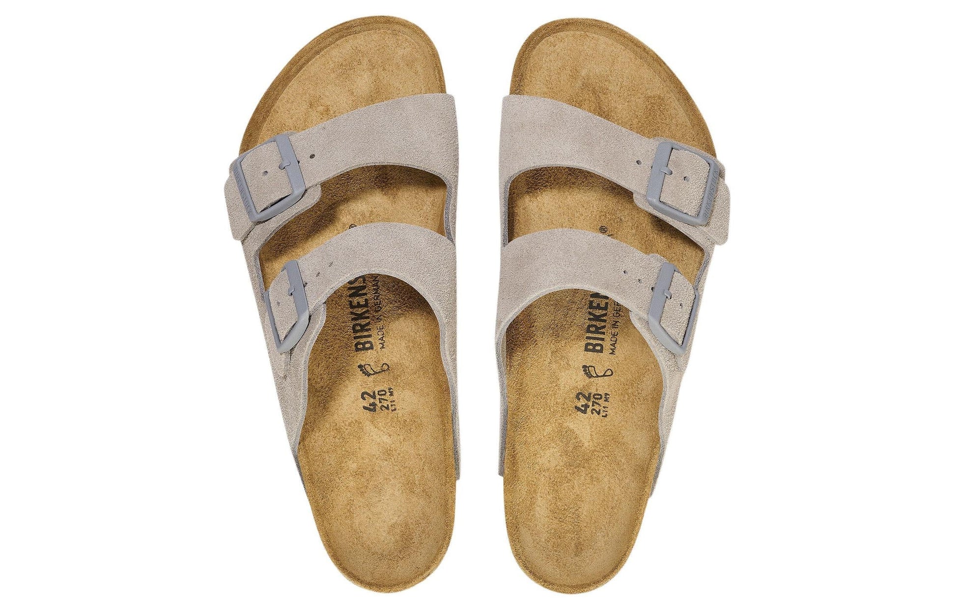 Birkenstock Arizona Suede Leather Sandals 'Stone Coin' 1027749
