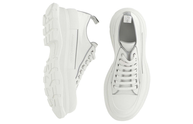 Alexander McQueen Tread Slick Lace Up Shoes 'White Grey' 705664W4TGA9348