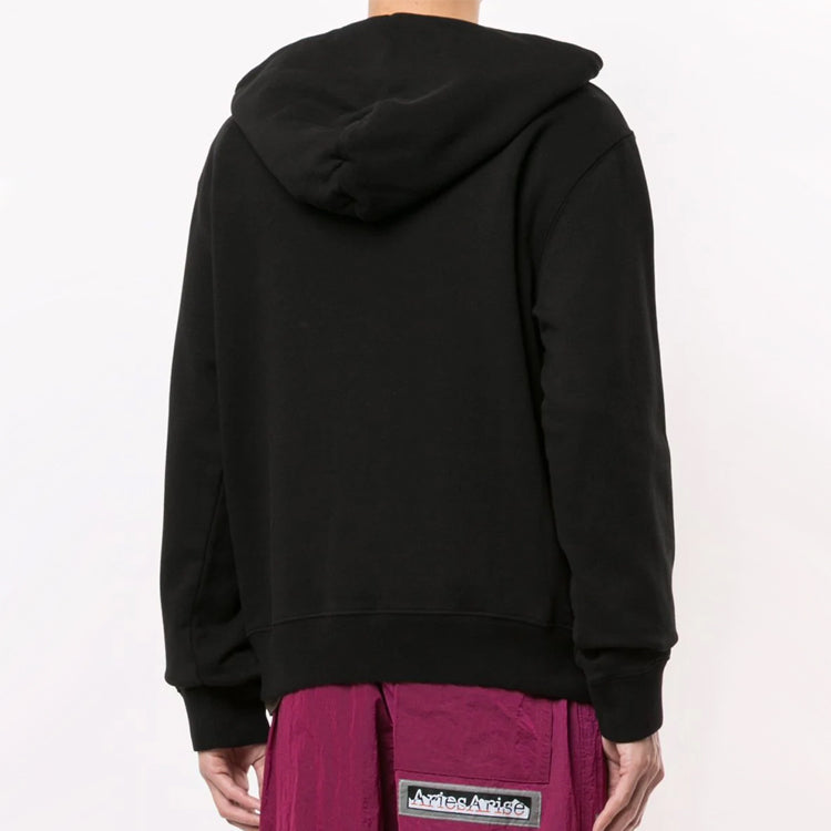 Off-White Logo Printing Hooded Pullover Men Black OMBB034F20FLE0021001