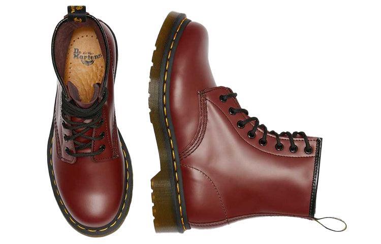 (WMNS) Dr. Martens 1460 Smooth Leather Lace Up Boots Dark Red 11821600