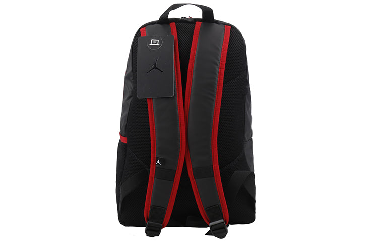 Air Jordan Jumpman Logo Crossover City School Backpack 'Black Red' 9A1982-023