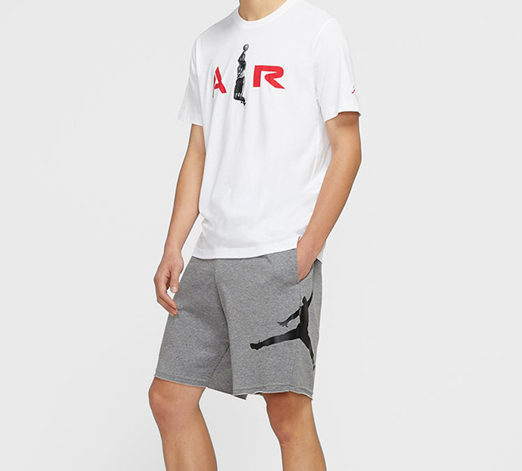 Air Jordan Flying Man Dunk Printing Short Sleeve White T-Shirt CZ2330-100