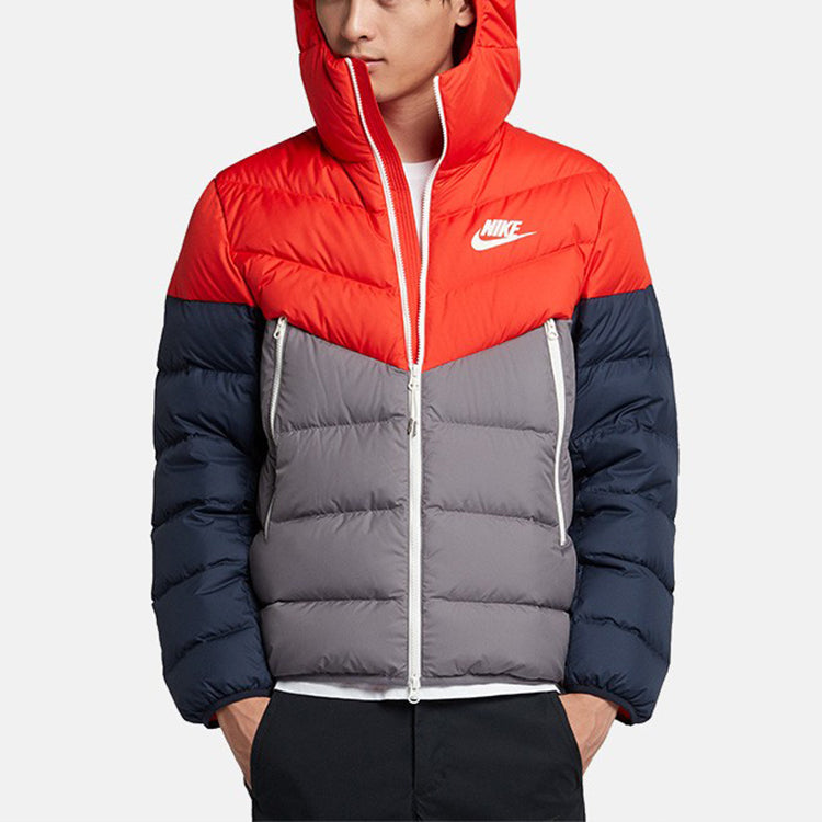 Nike Sportswear Windrunner Down Fill 'Black Red Blue' 928834-634
