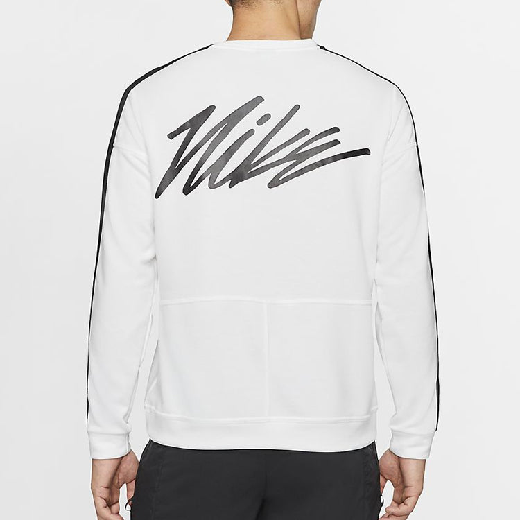 Nike Dri-Fit Men'S Fleece Training Top 'White/Black' DB4210-100