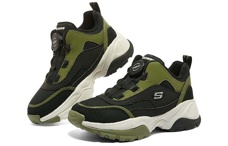 (GS) Skechers Sport Shoes 'Olive Black' 402247L-BKOL