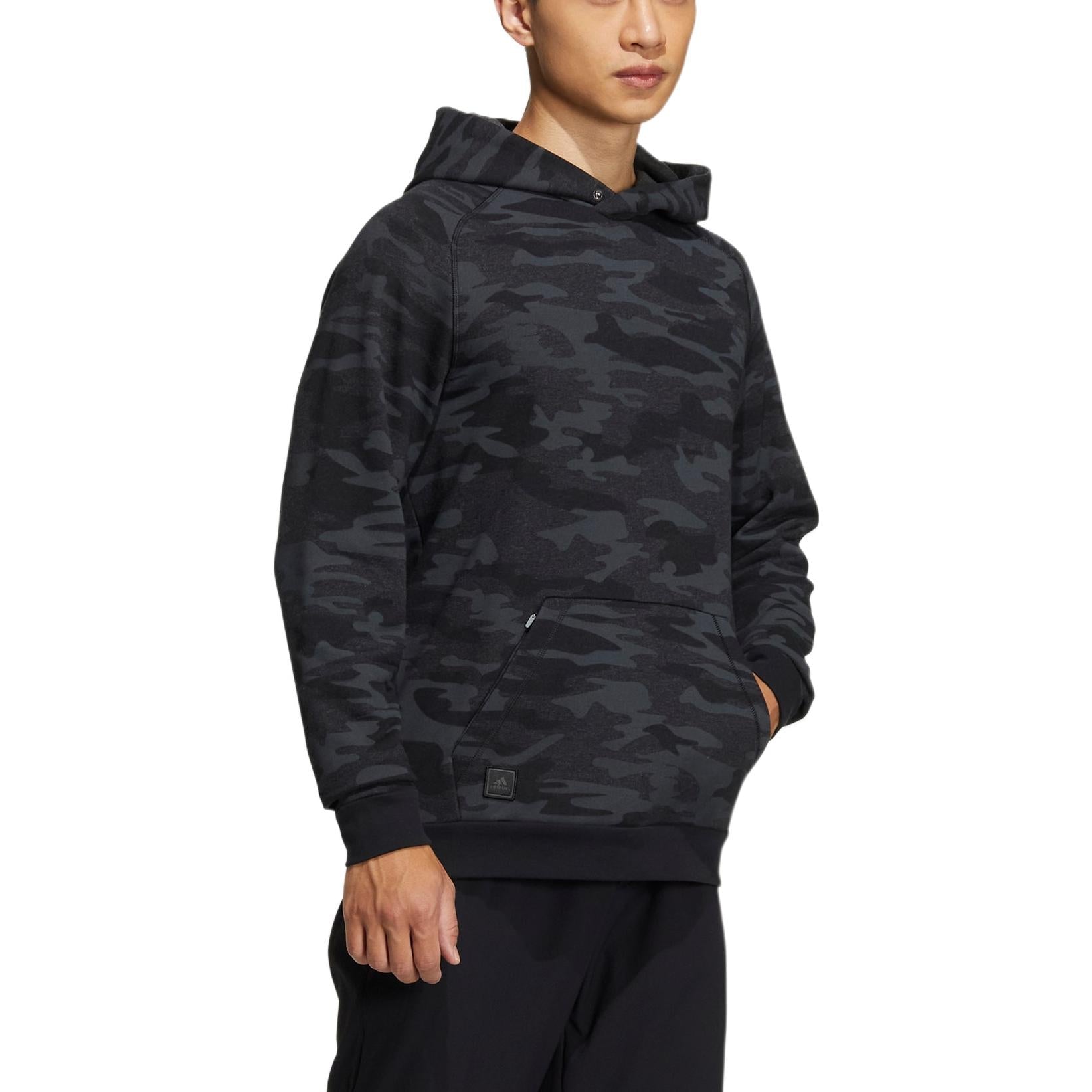 adidas Camouflage Kangaroo Pocket Hooded Long Sleeves Hoodie Men's Black HG3235