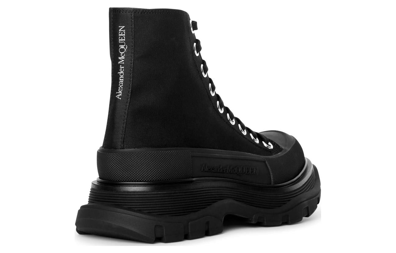 (WMNS) Alexander McQueen Tread Slick Boots 'Triple Black' 611706W4L321000