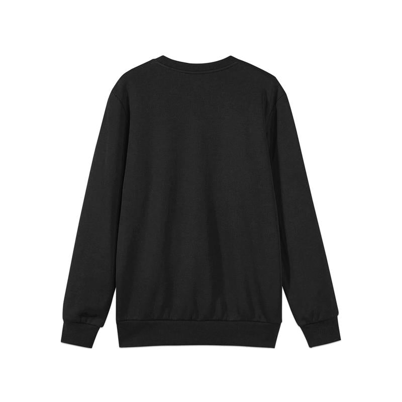 Skechers Solid Color Loose Crew Knitted Sweatshirt 'Burgundy Black' L422U115