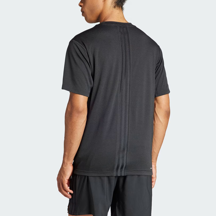 adidas HIIT Workout 3-Stripes Tee Asia Sizing 'Black' IL7128