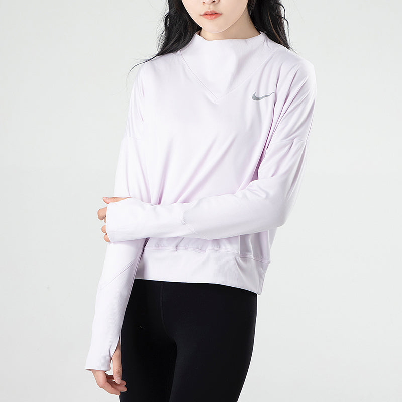 (WMNS) Nike Running Training Pullover Sports Long Sleeves Pink Red T-Shirt DA1057-573