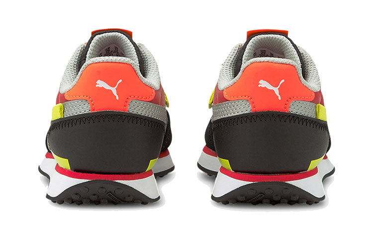 (PS) PUMA Future Rider Neon Sports Running Shoes Black/Red/White 368712-01