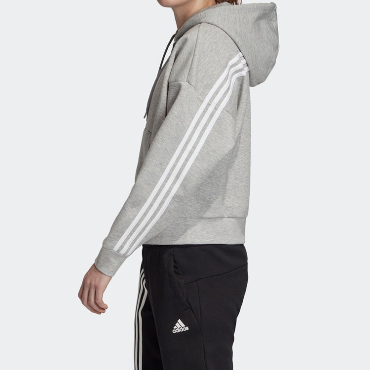 (WMNS) adidas Mh 3S Dk Hd Sports Hooded Jacket Gray EB3823
