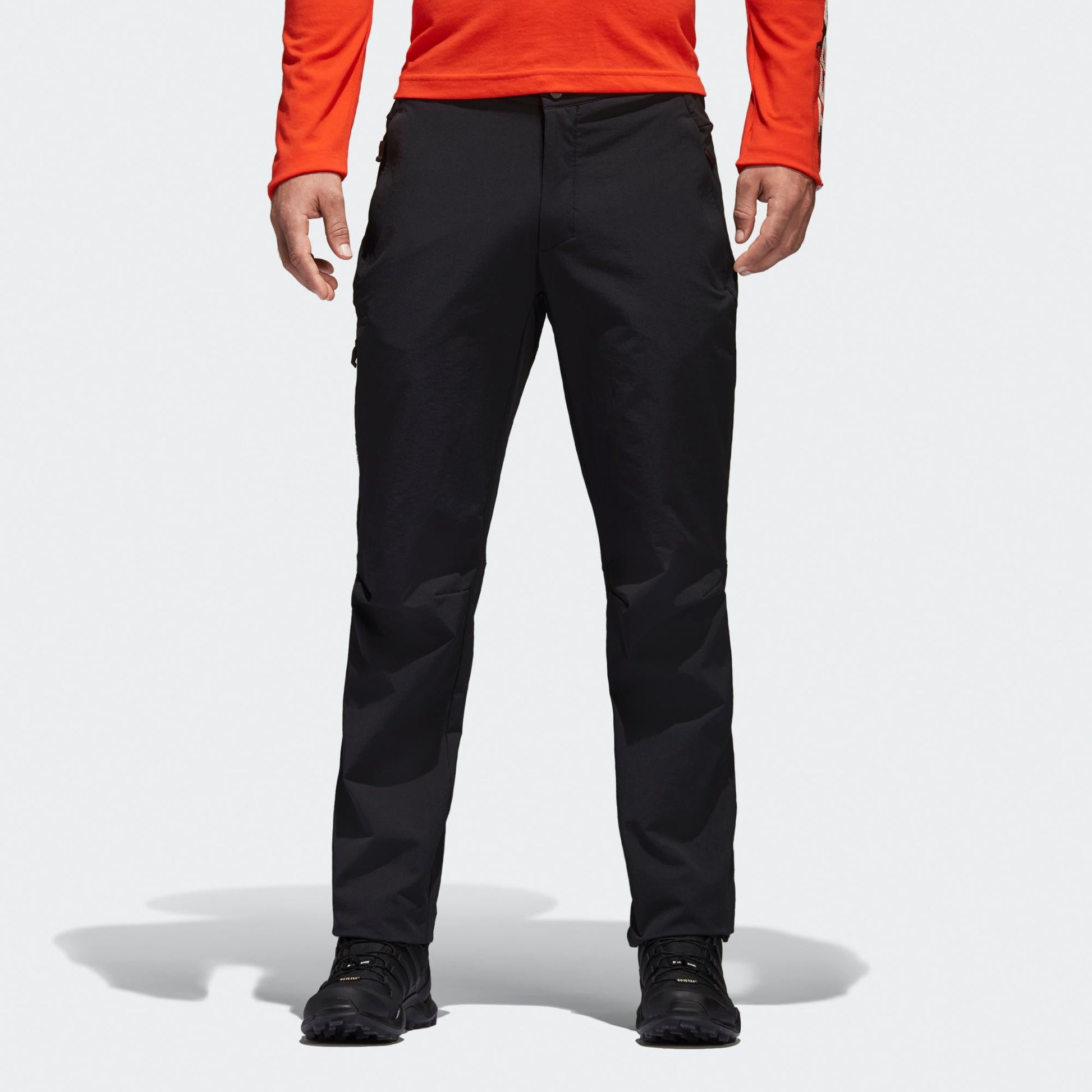 adidas Terrex Allseason Pants Outdoor mountaineering Solid Color Woven Sports Pants Black BS2459
