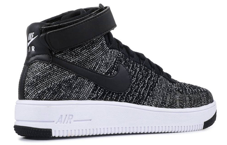 (GS) Nike Air Force 1 Ultra Flyknit Mid 'Black White' 862824-001