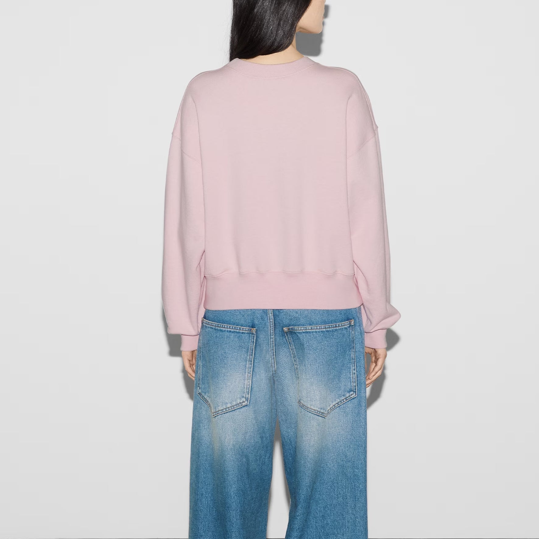 (WMNS) Gucci Cotton Jersey Sweatshirt With Embroidery 'Pink' 773769-XJGHH-5781
