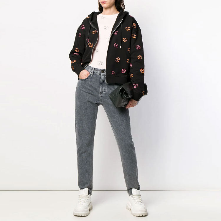 McQ Alexander McQueen Swallow Printing Round Neck Short Sleeve Pink 494256-RNJ54-5703