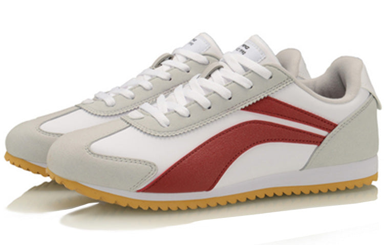 (WMNS) Li-Ning Classic Leisure Low 'White Grey Red' AGCQ004-1