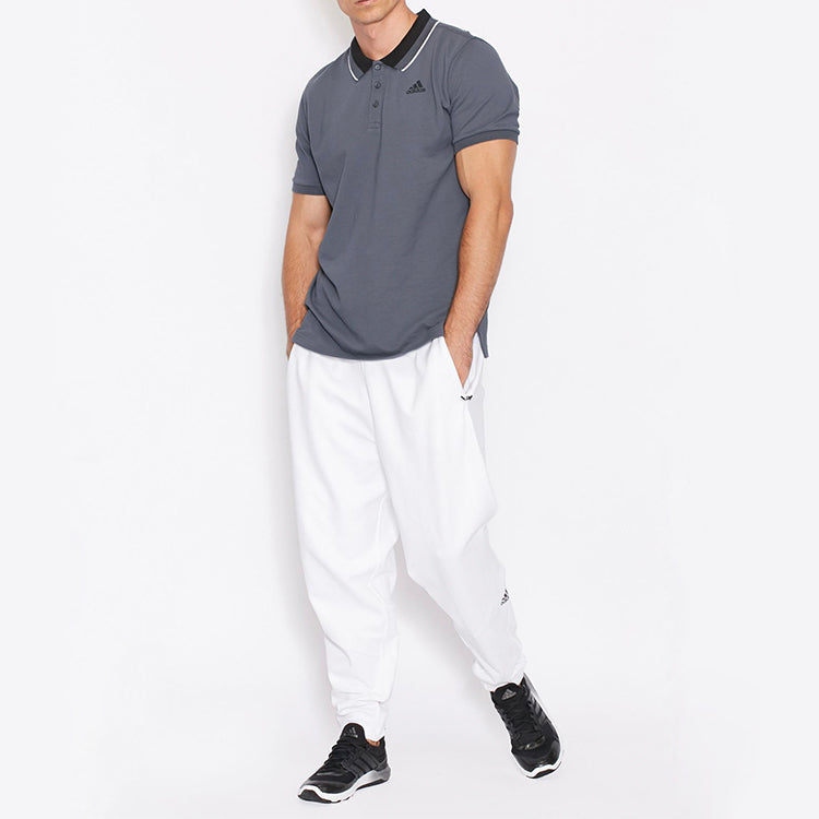 adidas ZNE logo Knit Casual Loose Sports Long Pants White AZ3007