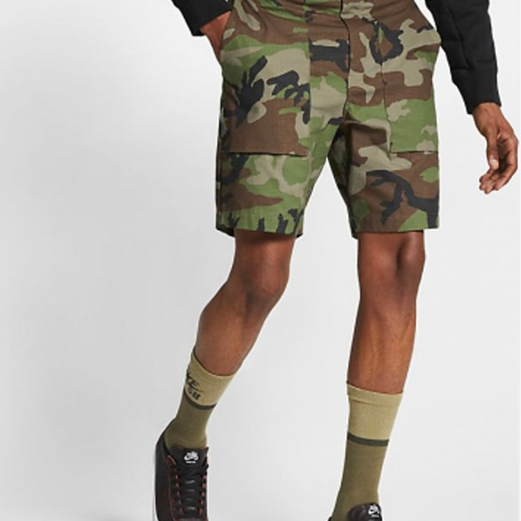 Nike Big Pocket Camouflage Straight Woven Shorts Green Camouflage AT9882-222