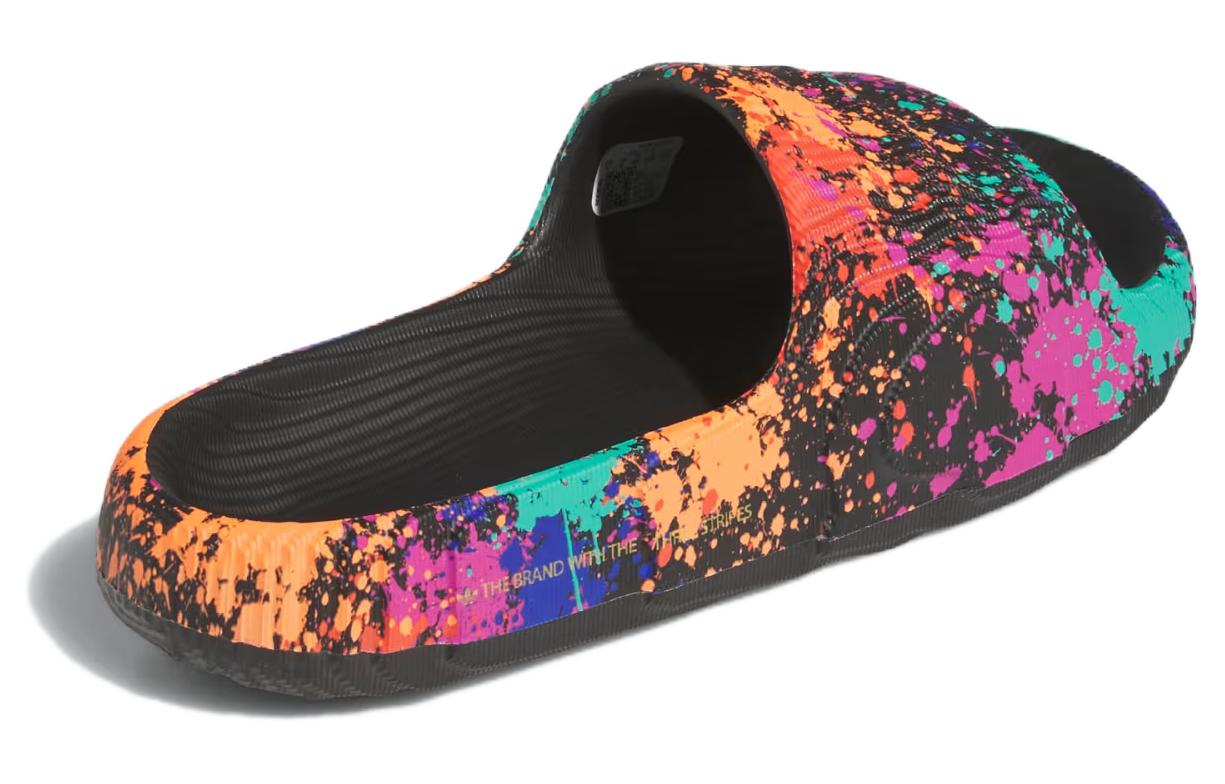 adidas Adilette 22 Slides Asia Sizing 'Black Paint Splatter' IF1438
