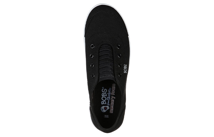 (WMNS) Skechers Bob's B Cute Low-Top Sneakers Black/White 113112-BLK